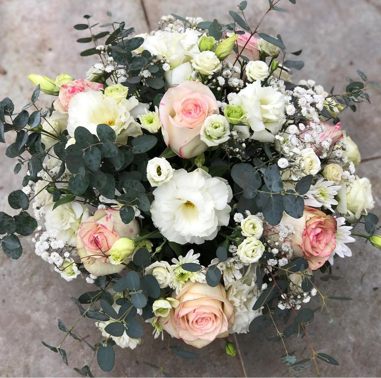 Canasto Mix Flores Rosadas