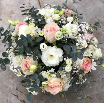 Canasto Mix Flores Rosadas