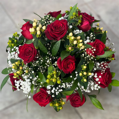 Canasto de Rosas Rojas
