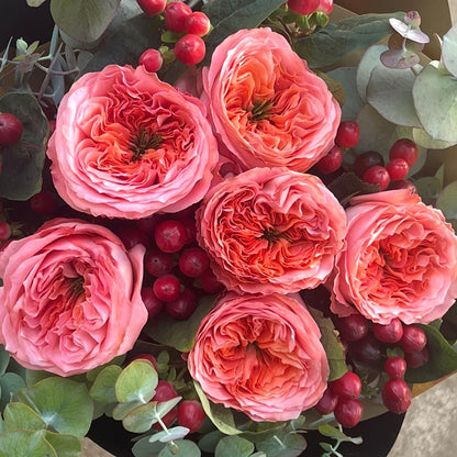 Ramo 6 ROSAS GARDEN tono Pastel
