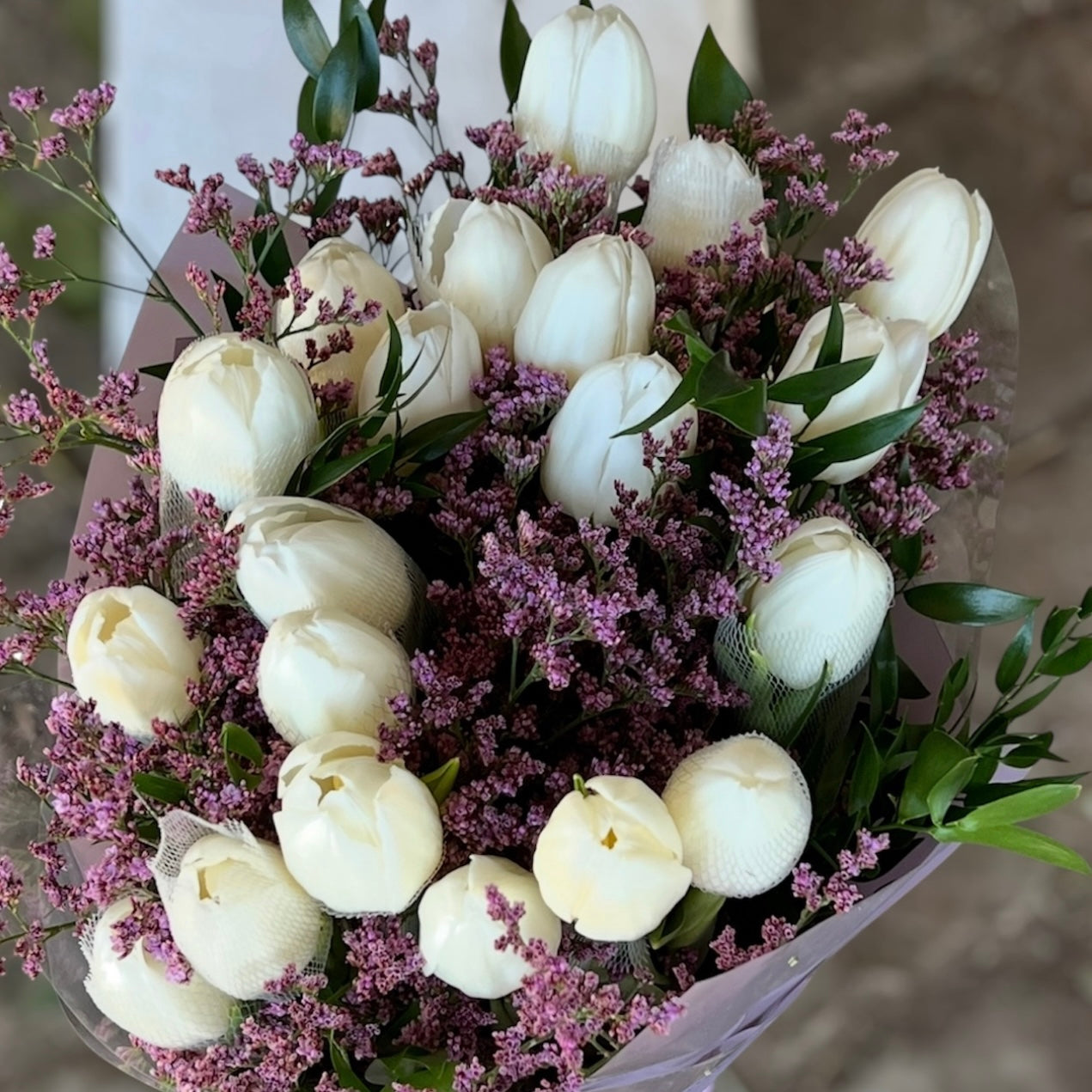 Ramo de Tulipanes Blancos