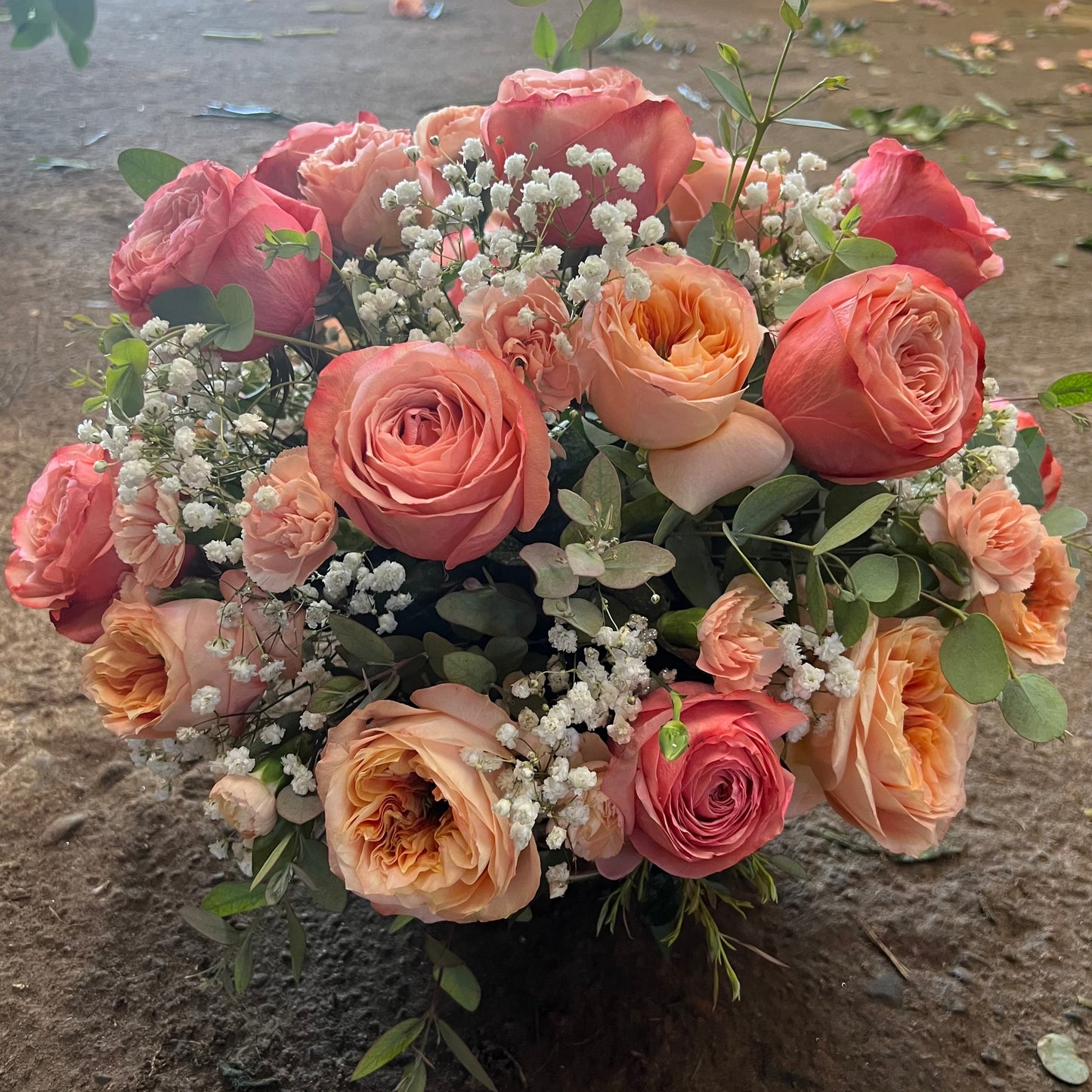 Canasto de Rosas Apricot