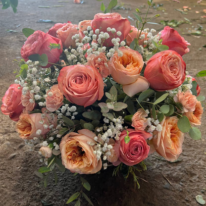 Canasto de Rosas Apricot