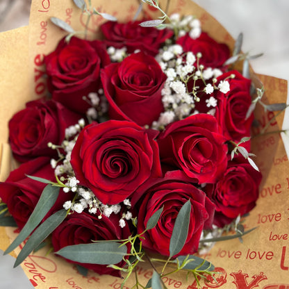 Ramo de 12 Rosas Rojas