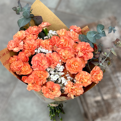 Ramo Clavel Spray Naranjo